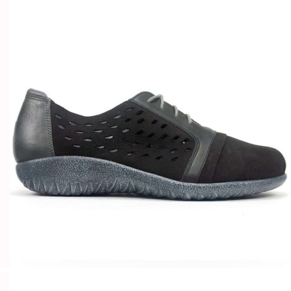 Naot Black Lalo Perforated Sneakers Shoes 6.5